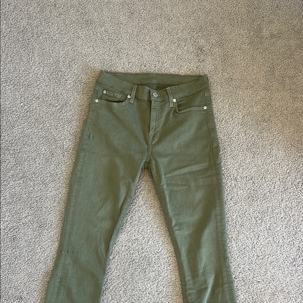 7 For all Mankind Olive Green Women's Jeans